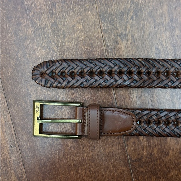 Dockers Braided Brown Belt with Brass Buckle, Adjustable Size L/XL - Picture 7 of 13